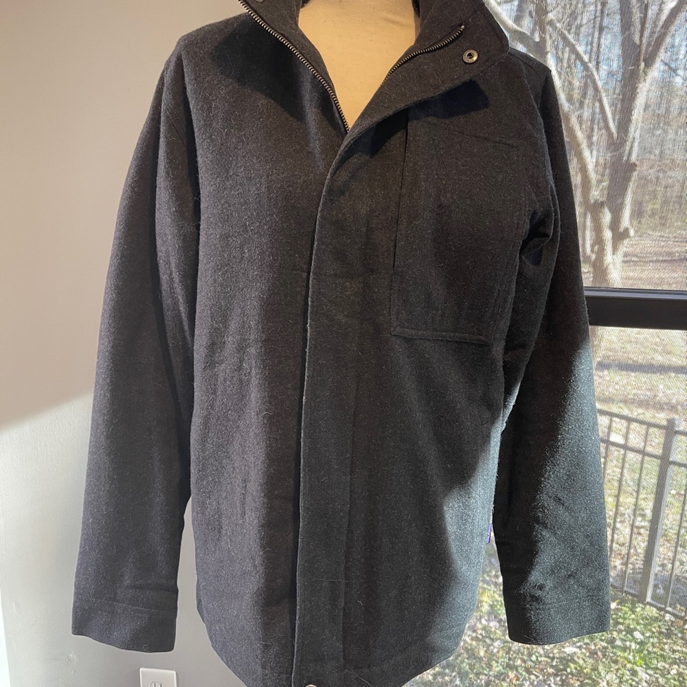Patagonia Gray Pea Coat Cozy and Stylish